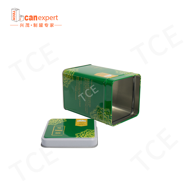 TCE-New Design Tin Presentlåda Förpackningsburkar 0,28 mm fyrkantiga hantverkspresentburk