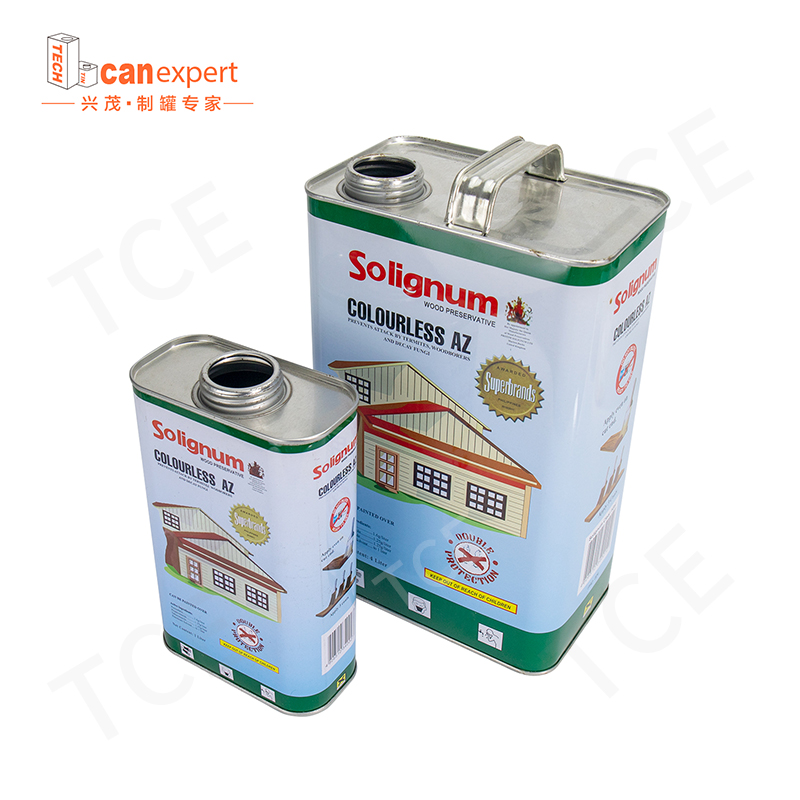 Square Rectangular Metal Tin Container för lim/engine olja/Machine Oil/Solvent/paint förpackning